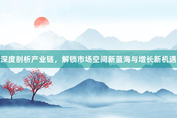 深度剖析产业链，解锁市场空间新蓝海与增长新机遇